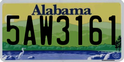 AL license plate 5AW3161