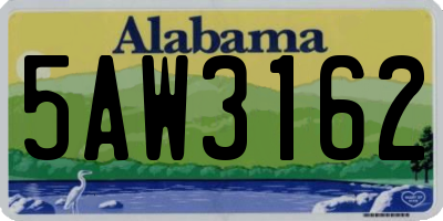 AL license plate 5AW3162