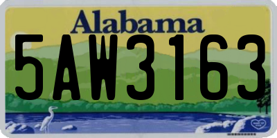 AL license plate 5AW3163
