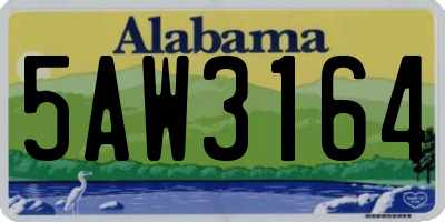 AL license plate 5AW3164
