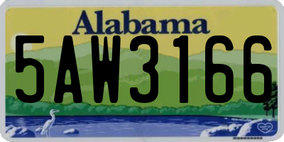 AL license plate 5AW3166