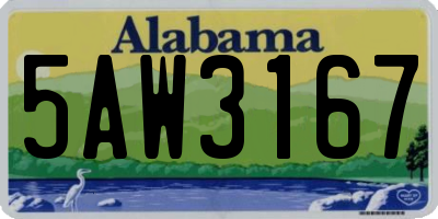 AL license plate 5AW3167