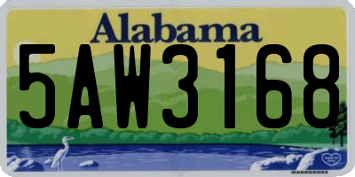 AL license plate 5AW3168