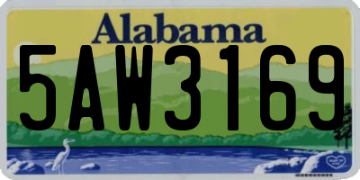 AL license plate 5AW3169