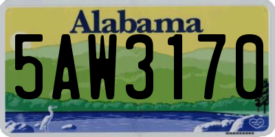 AL license plate 5AW3170