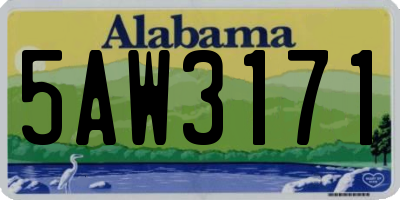 AL license plate 5AW3171