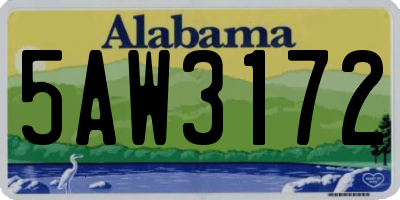 AL license plate 5AW3172