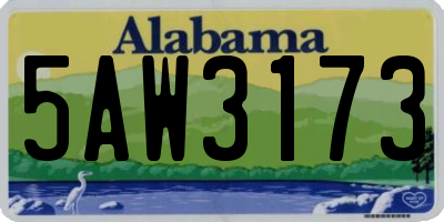 AL license plate 5AW3173
