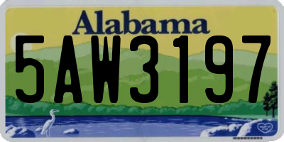 AL license plate 5AW3197