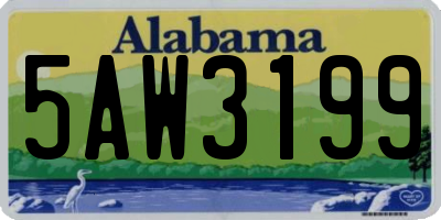 AL license plate 5AW3199