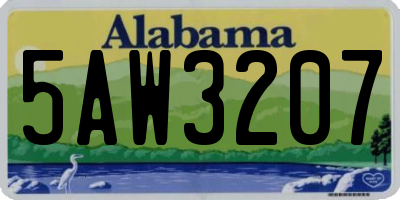 AL license plate 5AW3207