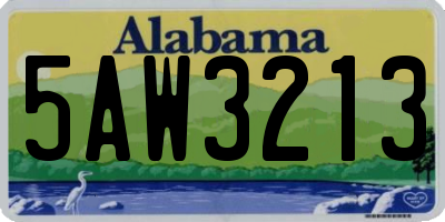 AL license plate 5AW3213