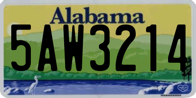 AL license plate 5AW3214