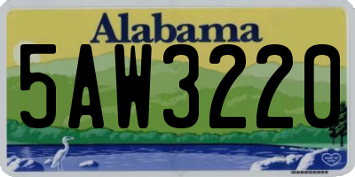 AL license plate 5AW3220