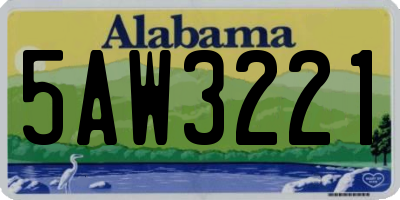 AL license plate 5AW3221