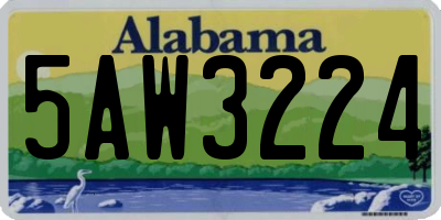 AL license plate 5AW3224