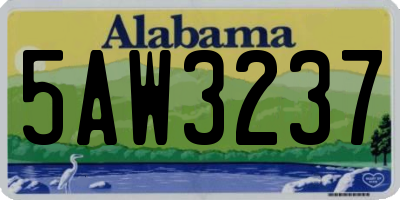 AL license plate 5AW3237