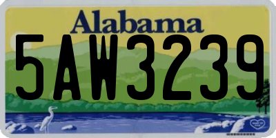 AL license plate 5AW3239