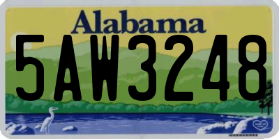 AL license plate 5AW3248