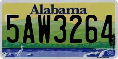 AL license plate 5AW3264