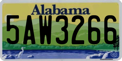 AL license plate 5AW3266