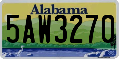 AL license plate 5AW3270