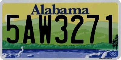 AL license plate 5AW3271