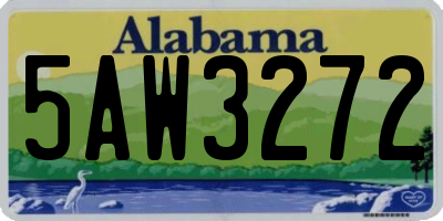 AL license plate 5AW3272