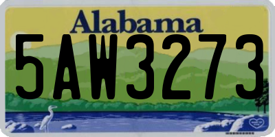 AL license plate 5AW3273