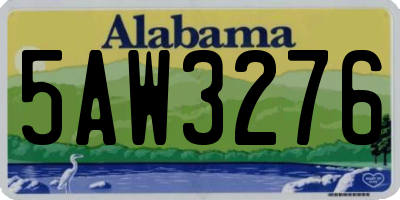 AL license plate 5AW3276