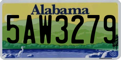 AL license plate 5AW3279