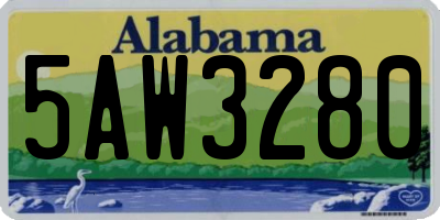 AL license plate 5AW3280