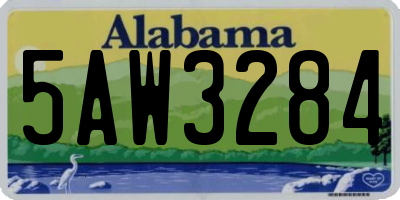 AL license plate 5AW3284