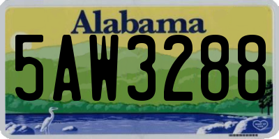 AL license plate 5AW3288