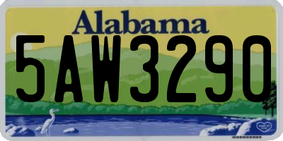AL license plate 5AW3290