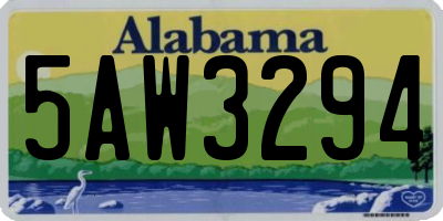 AL license plate 5AW3294