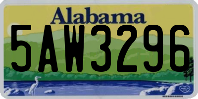 AL license plate 5AW3296
