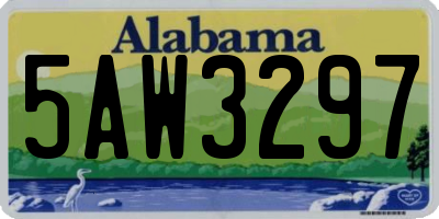 AL license plate 5AW3297