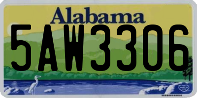 AL license plate 5AW3306