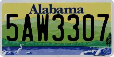 AL license plate 5AW3307