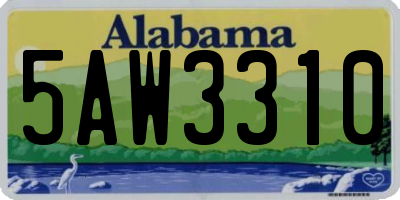 AL license plate 5AW3310