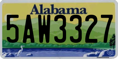 AL license plate 5AW3327