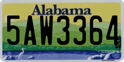 AL license plate 5AW3364