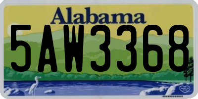 AL license plate 5AW3368