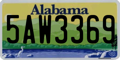 AL license plate 5AW3369