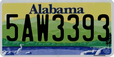 AL license plate 5AW3393