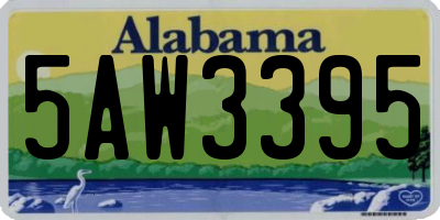 AL license plate 5AW3395