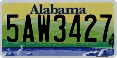 AL license plate 5AW3427