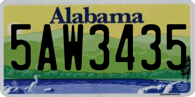 AL license plate 5AW3435