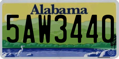 AL license plate 5AW3440